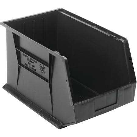 Quantum Storage Systems Conductive Stack and Hang Bin, Carbon Filled Copolymer Polypropylene, Black, 1 PK QUS260CO